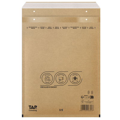 Pochette matelassée bulles d’air, brun, taille H, dimension intérieure 270 x 360 mm | Antalis CH