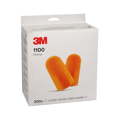 3M 1100 - tampons d'oreilles, boîte de 200 x 1 paire | Antalis CH