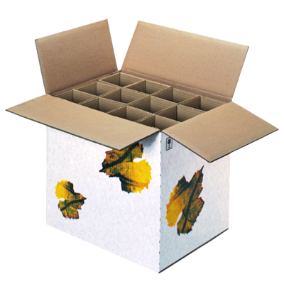 Emballage pour transport de vin, 12 bouteilles de 7 - 7.5 dl | Antalis CH