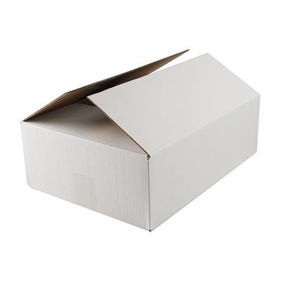 Wellkarton-Faltboxe, Fefco 0201, 1-wellig, B-Welle, weiss, 385 x 290 x 135 mm | Antalis CH
