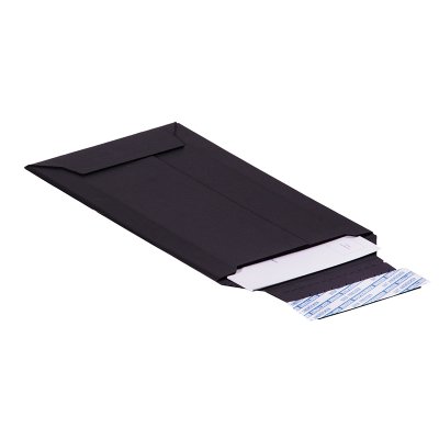 Brimail pochette d'expédition en carton micro-ondulé, noir, avec fermeture autocollante
