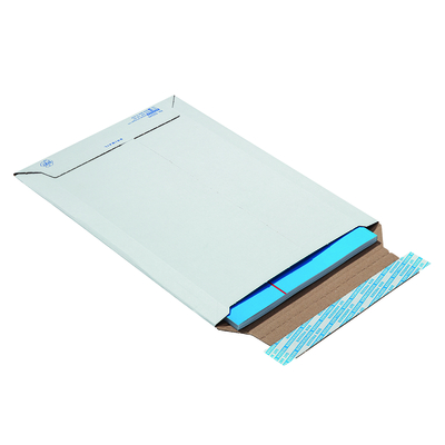 Brimail pochette d'expédition en carton micro-ondulé, blanc, avec fermeture autocollante