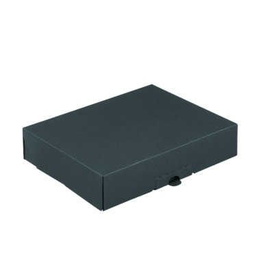 Klappdeckelschachtel, schwarz, 1-wellig, 155 x 110 x 45 mm, geschlossen | Antalis CH