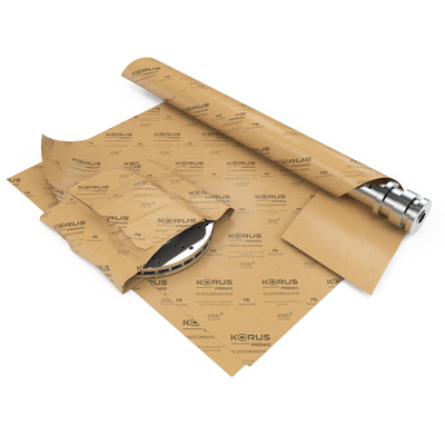 Korrosionsschutzpapier Korus Excel FE 160 PC, eins. PE-beschichtet, gekreppt, Rolle 1000 mm, 25 kg