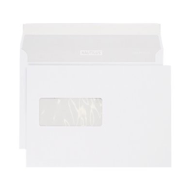 Nautilus SuperWhite C5 100gm2 patte autoadhésive fenêtre à gauche