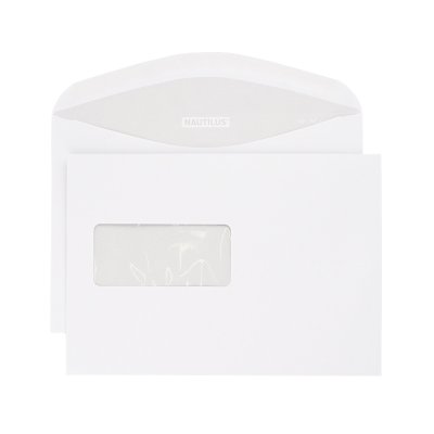 Nautilus SuperWhite C5 100gm2 gommé fenêtre à gauche