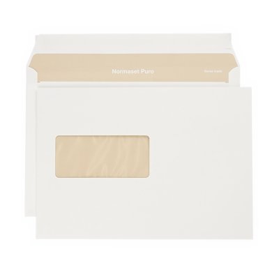 Normaset Puro/Biotop 3 C5 100gm2 patte autoadhésive fenêtre à gauche