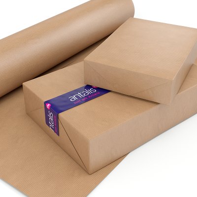 Papier Kronen, brun, lisse 1 face, rayures étroites | Antalis CH