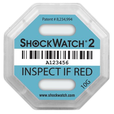 Indicateur de choc ShockWatch2 10g, turquoise
