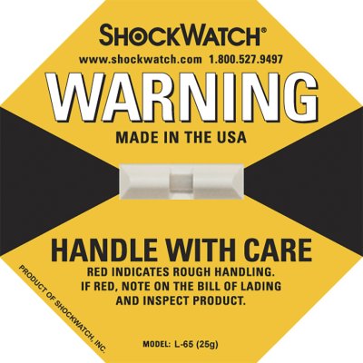 Stossindikator ShockWatch Label 25 g, gelb
