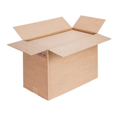 Wellkarton-Faltboxe, braun, 1-wellig