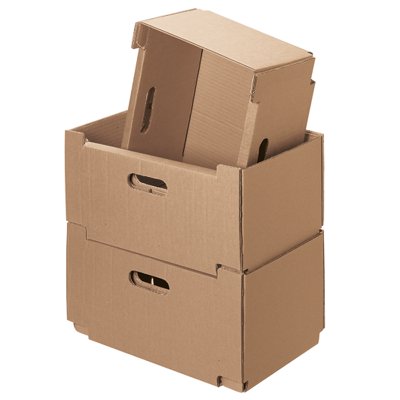 Cagette du carton, brun, empilable