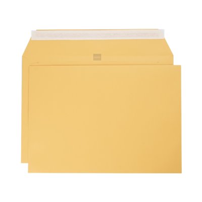 Jaune banque C4 120 gm2 patte autoadhésive sans fenêtre