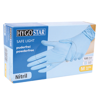 Nitrilhandschuhe Safe Light, Grösse 9/L, puderfrei, blau, Zupfbox zu 100 Stück | Antalis CH