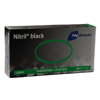Nitrilhandschuhe, Grösse 8/L, puderfrei, schwarz, Zupfbox zu 100 Stück | Antalis CH