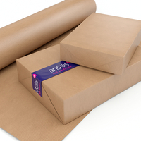 Papier Kronen, brun, lisse 1 face, rayures étroites | Antalis CH
