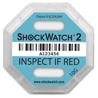 Indicateur de choc ShockWatch2 10g, turquoise