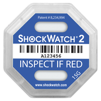 Indicateur de choc ShockWatch2 15g, bleu
