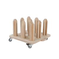 Support à roulettes mobile pour 8 rouleaux de 3 pouces