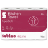 Satino HiLine rouleau ménage, mélage de cellulose, trois couches, 260 x 220 mm, 64 coupons, paquet 4 rouleaux, 175880 | Antalis CH