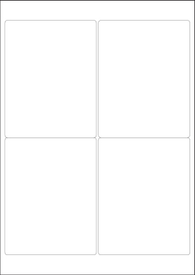 World Series Labels Top blanc  70g/m2 127x99