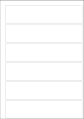 World Series Labels White blanc  70g/m2 194x45