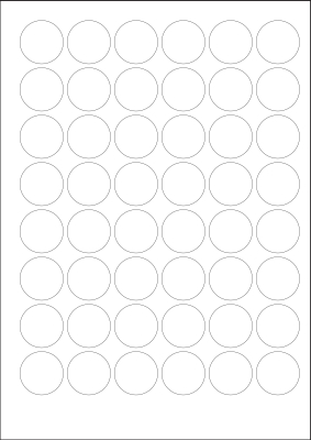 World Series Labels White blanc  70g/m2 30x30