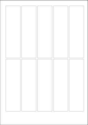 World Series Labels White blanc  70g/m2 36x125