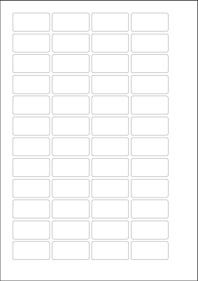 World Series Labels White blanc  70g/m2 40x20