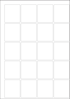 World Series Labels Top blanc  70g/m2 54x47
