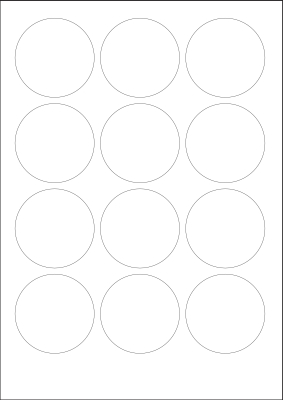 World Series Labels Top weiss  70g/m2 59x59