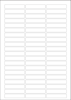 World Series Labels White blanc  70g/m2 60x12