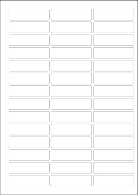 World Series Labels White blanc  70g/m2 62x17