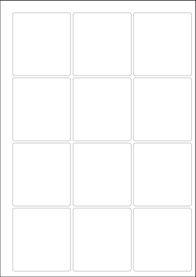 World Series Labels White blanc  70g/m2 63x68