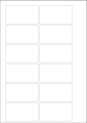 World Series Labels White weiss  70g/m2 80x45