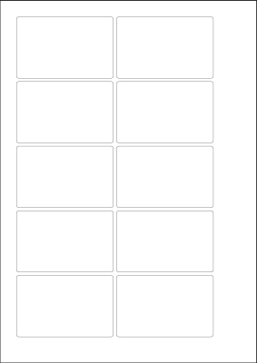 World Series Labels White blanc  70g/m2 80x51
