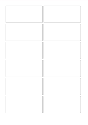World Series Labels White blanc  70g/m2 89x41
