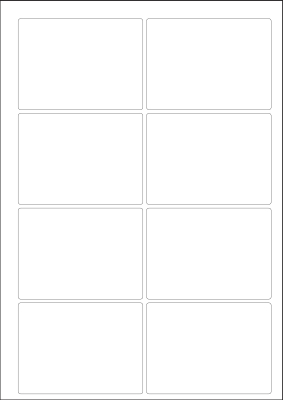 World Series Labels White blanc  70g/m2 93x68