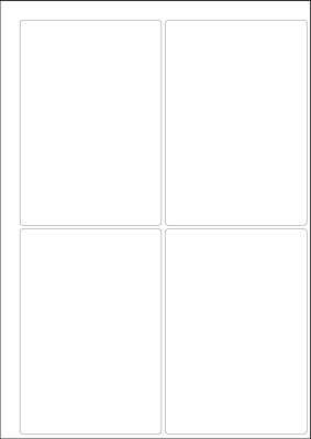 World Series Labels White blanc  70g/m2 96x139