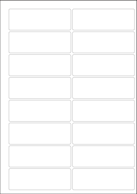 World Series Labels Top blanc  70g/m2 96x33