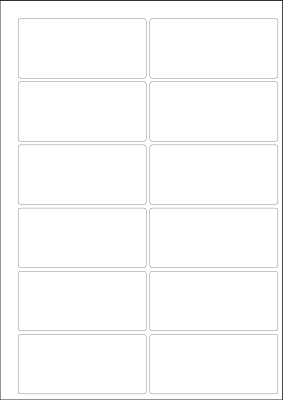 World Series Labels White weiss  70g/m2 96x45