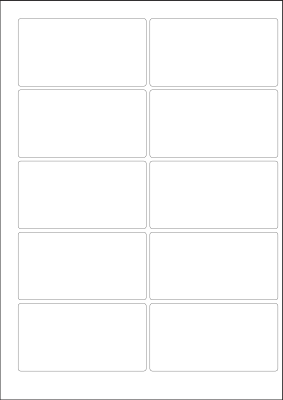 World Series Labels White blanc  70g/m2 96x51