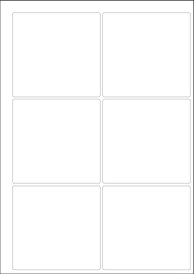 World Series Labels White blanc  70g/m2 96x92