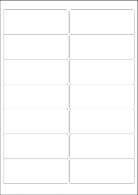 World Series Labels Top blanc  70g/m2 99x38