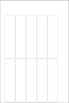 World Series Labels White blanc  70g/m2 141x33