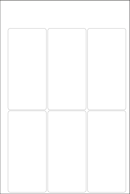 World Series Labels White blanc  70g/m2 141x66
