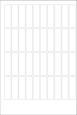 World Series Labels White weiss  70g/m2 19x68