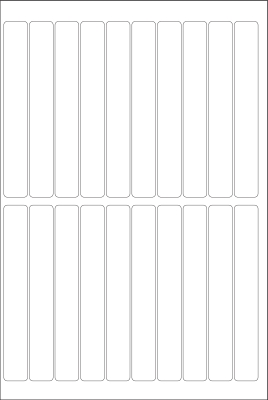 World Series Labels White blanc  70g/m2 20x148