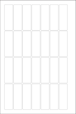 World Series Labels White weiss  70g/m2 25x76