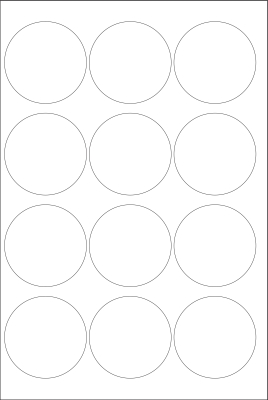 World Series Labels White blanc  70g/m2 69x69